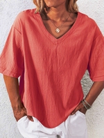 Casual Half Sleeve Causal Tops - Noracora