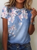 Casual Jersey Floral T-Shirts