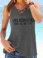 Casual Lace-Up Tanks & Camis - Noracora