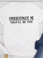 Casual Letter Cotton Short Sleeve T-Shirts - Noracora