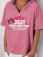 Casual Letter T-Shirts - Noracora