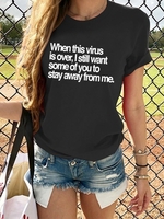 Casual Letter T-Shirts - Noracora