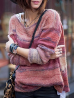 Casual Long Sleeve Knitted Sweaters