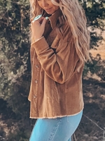 Casual Long Sleeve Shirt Collar Jackets - Noracora