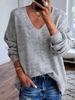 Casual Long Sleeve Solid T-Shirts