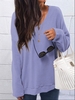 Casual Long Sleeve V Neck New In Tops