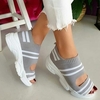 Casual Low Heel Gray Open Toe Sandals