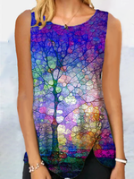 Casual Ombre/tie-Dye Tanks & Camis - Noracora