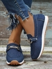 Casual Plain All Season Closed Toe Canvas Fabric Slip On Non-Slip Deep Mouth Shoes Deep Mouth Single Shoes for Women