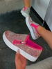 Casual Plain All Season Daily Rhinestone Slip On Flat Heel Round Toe Rubber Casual Shoes for Women