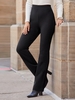 Casual Plain All Season Polyester Cotton Natural Commuting Straight pants Long H-Line Fashion Pants for Women