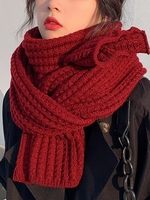 Casual Plain All Season Polyester Heavyweight Party Christmas Warmth Scarf Scarf for Women