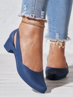 Casual Plain All Season Wearable Hollow out Closed Toe Slip On Shallow Shoes PVC Flats for Women