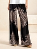 Casual Plain Spring/Fall Natural No Elasticity Daily Wide leg pants Long Regular Pants for Women