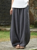 Casual Plain Spring/Fall No Elasticity Daily Loose Mid Waist Wide leg pants Long Pants for Women