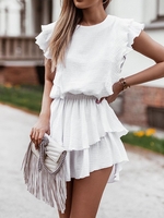 Casual Plain Spring/Fall No Elasticity Regular Fit Long Sleeve H-Line Regular No Dresses for Women