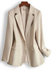 Casual Plain Spring/Fall Polyester No Elasticity Regular Fit Prom H-Line Regular Sleeve Blazers for Women