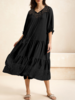 Casual Plain Summer Cotton Natural Daily Maxi Regular No Dresses for Women