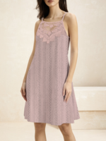 Casual Plain Summer Cotton Spaghetti Daily Lace Sleeveless Medium Elasticity Dresses for Women