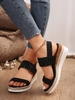 Casual Plain Summer Flat Heel Round Toe PU Slide Sandals Rubber Slip On Slide Sandals for Women