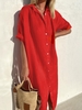 Casual Plain Summer Natural Daily Loose Long H-Line Regular Dresses for Women