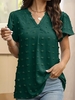 Casual Plain Summer No Elasticity Loose Short sleeve Mid-long H-Line Regular Shirts for Women