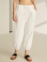 Casual Plain Summer Polyester Natural Daily Regular Fit H-Line Ultra lightweight Pants for Women