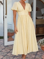 Casual Plain Summer Polyester No Elasticity Loose A-Line Vacation No Dresses for Women