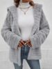 Casual Plain Winter Natural Loose Standard Fluff/Granular fleece fabric Regular Regular Teddy Jacket for Women