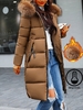 Casual Plain Winter Polyester Natural No Elasticity Daily Long Sleeve Regular Padded Jackets for Women