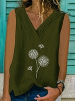 Casual Printed Floral Tanks & Camis - Noracora