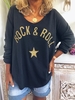Casual Printed Letter Long Sleeve T-Shirts