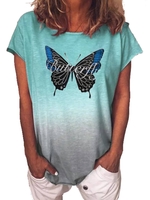 Casual Printed Short Sleeve T-Shirts - Noracora