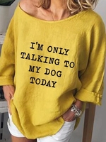 Casual Round Neck Long Sleeve Solid Shirts & Tops - Noracora