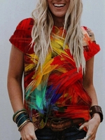 Casual Shift Crew Neck T-Shirts - Noracora