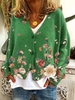 Casual Shift Floral Cardigans - Noracora