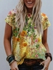 Casual Shift Floral T-Shirts - Noracora