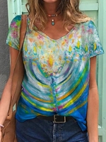 Casual Shift Short Sleeve T-Shirts - Noracora