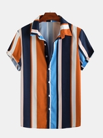 Casual Shirt Collar Printed Men-Shirts - Noracora