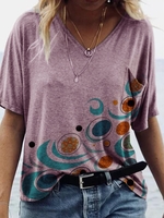 Casual Short Sleeve Causal Tops