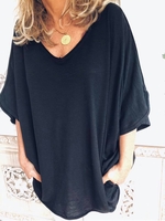 Casual Short Sleeve Causal Tops
