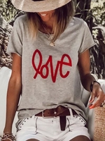 Casual Short Sleeve Cotton Crew Neck T-Shirts