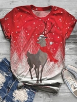 Casual Short Sleeve Crew Neck Cotton-Blend Sweatshirts &pullover - Noracora