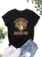 Casual Short Sleeve Crew Neck T-Shirts - Noracora