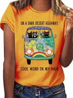 Casual Short Sleeve Printed T-Shirts - Noracora