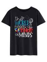 Casual Short Sleeve Printed T-Shirts - Noracora