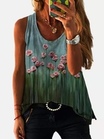 Casual Sleeveless Cotton-Blend Tanks & Camis - Noracora