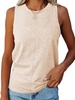 Casual Sleeveless Paneled T-Shirts - Noracora
