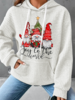 Casual Spring/Fall Christmas wine glass Hoodie Heavyweight Daily Long Sleeve Regular H-Line Hoodies for Women