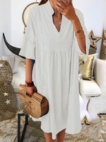 Casual V Neck Causal Dresses